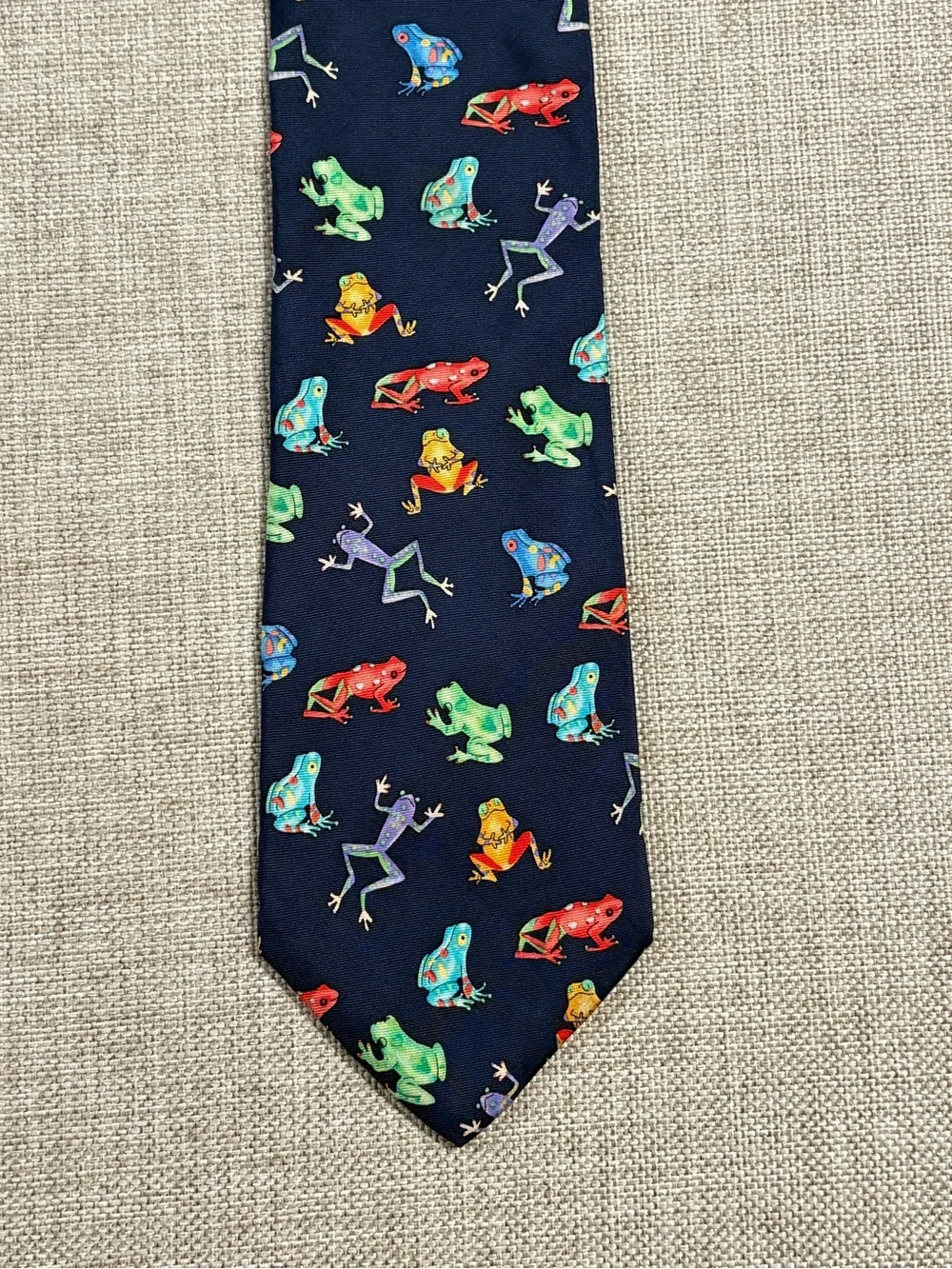 Alynn My Prince Frog Necktie Novelty Poison Dart Frog Silk Tie USA
